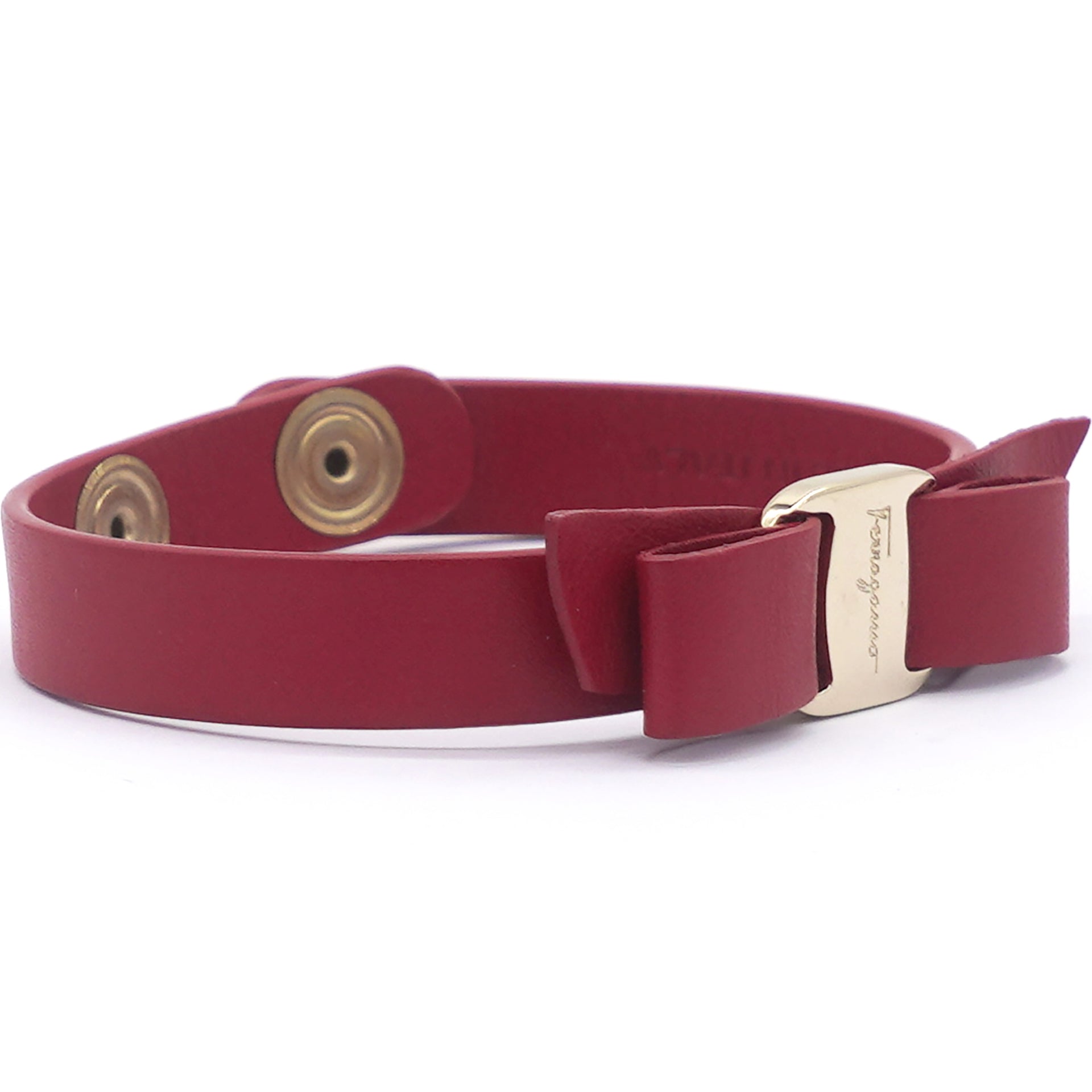 Ferragamo logo-lettering Leather Bracelet - Farfetch